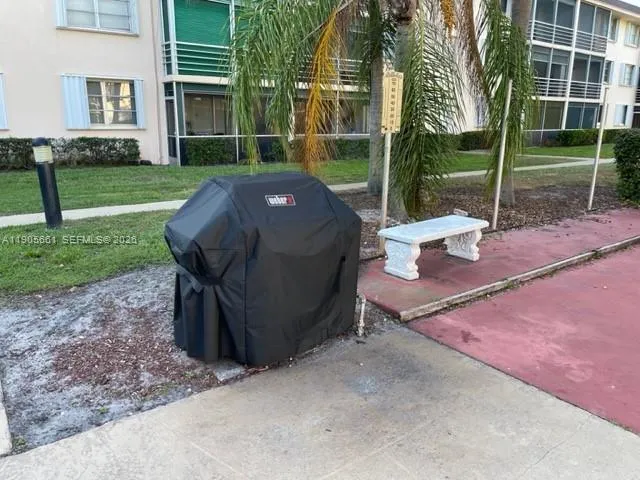 Community BBQ area with seating