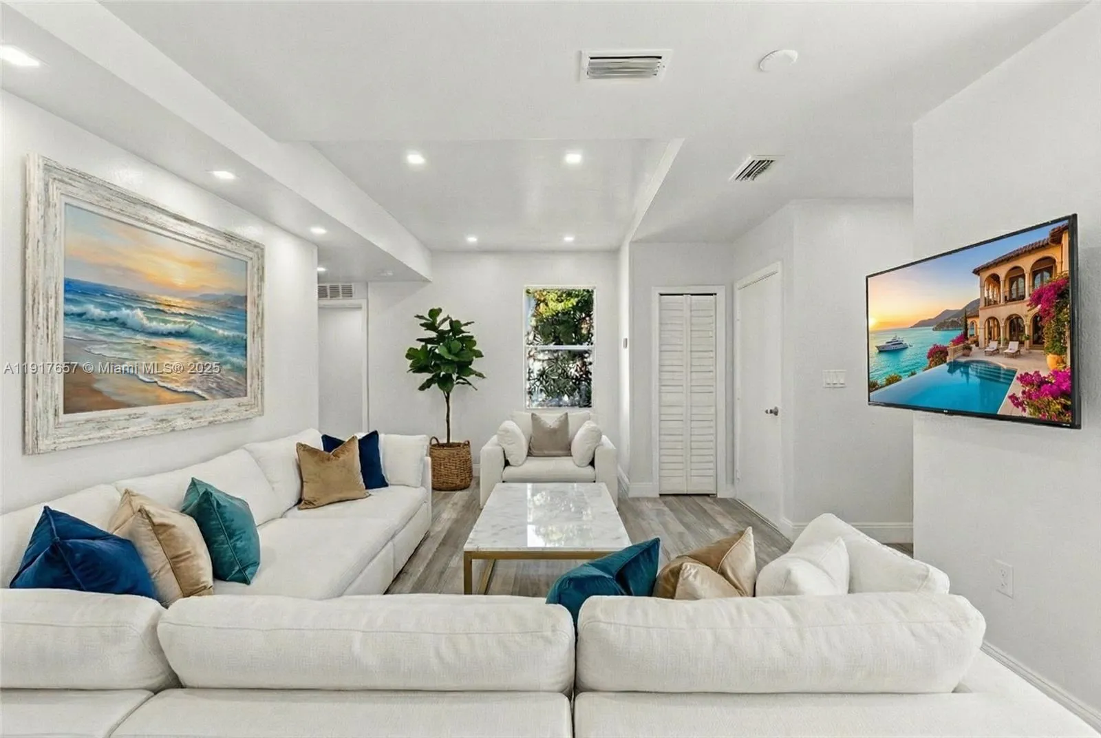 Virtually staged Living Room of 5820 NW 3rd Ave