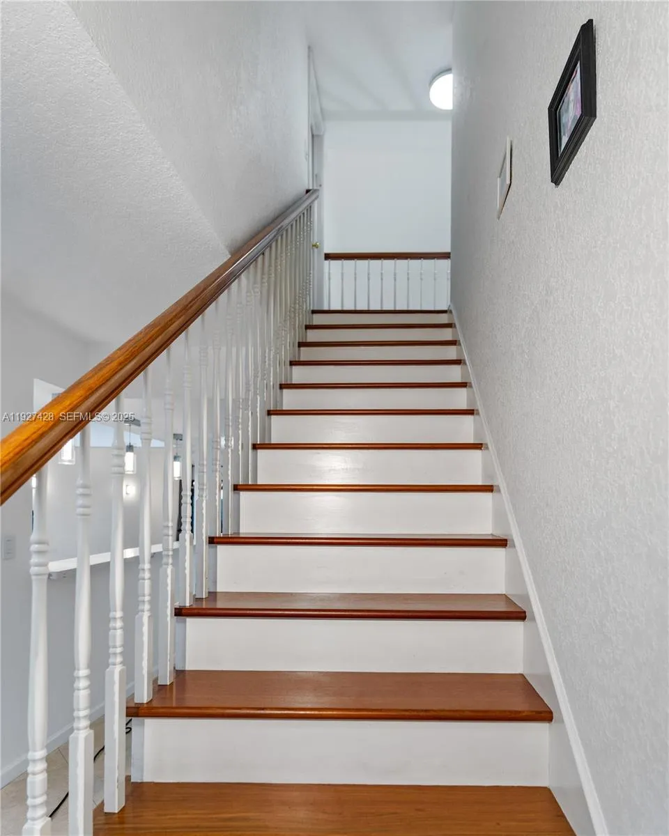 Stairs with wood flooring