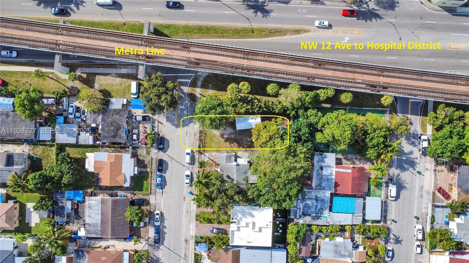 Between two metro stations within 4-5 blocks either direction