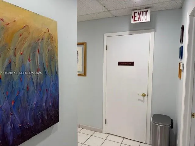 Hallway to exit door