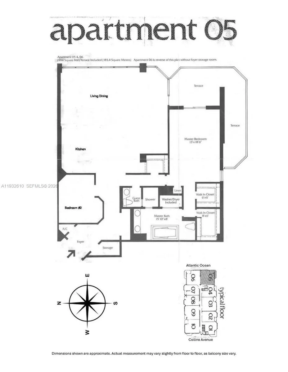 6423 Collins Ave 1005, Miami Beach, Florida 33141, Miami Beach, Florida 33141, 2 Bedrooms Bedrooms, ,2 BathroomsBathrooms,Residential,For Sale,6423 Collins Ave 1005, Miami Beach, Florida 33141,A11932610