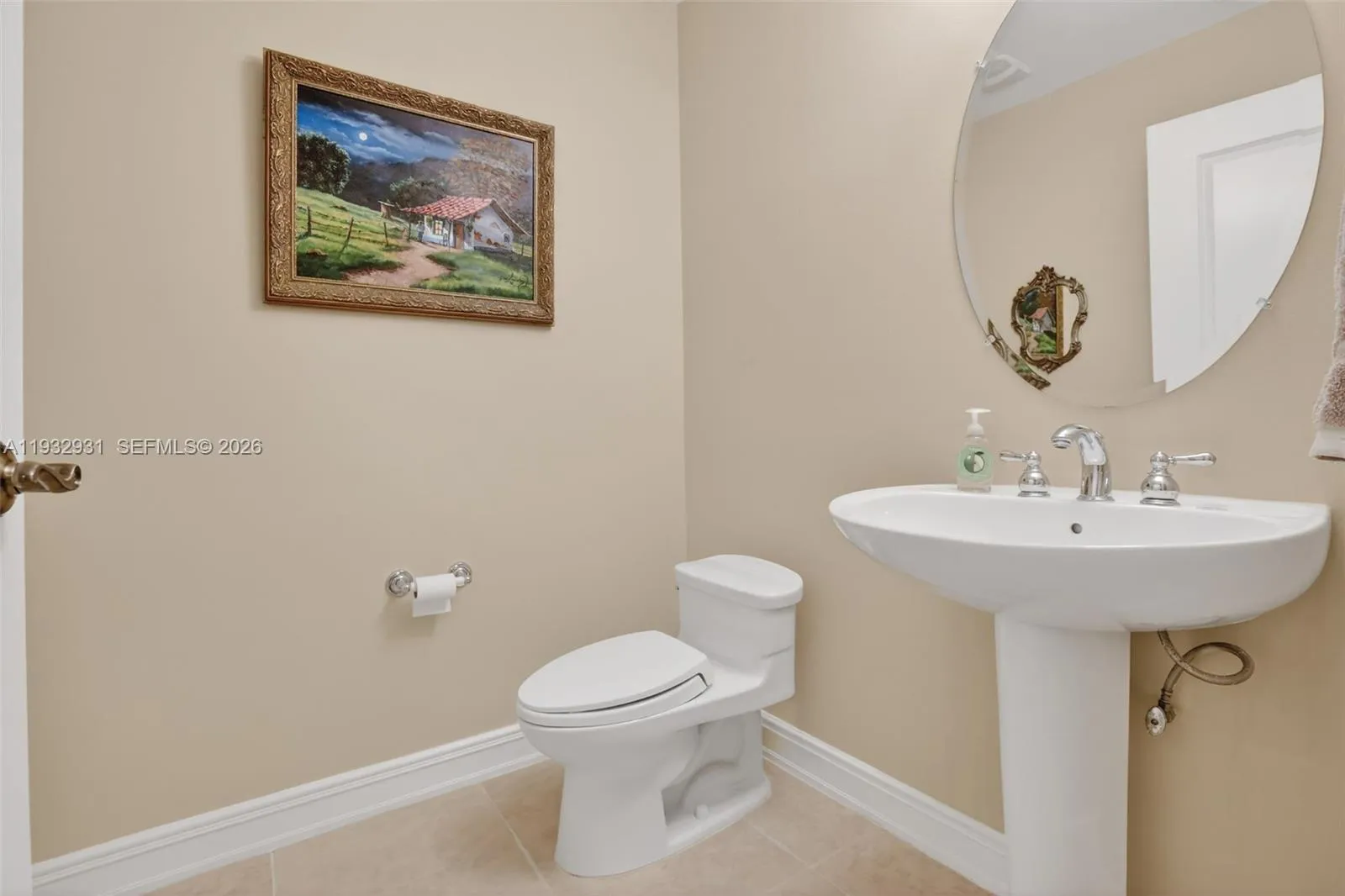 Large half bathroom