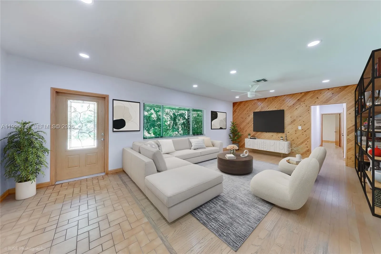 Wonderful Living Room For The Largest Gatherings (Virtually Staged)