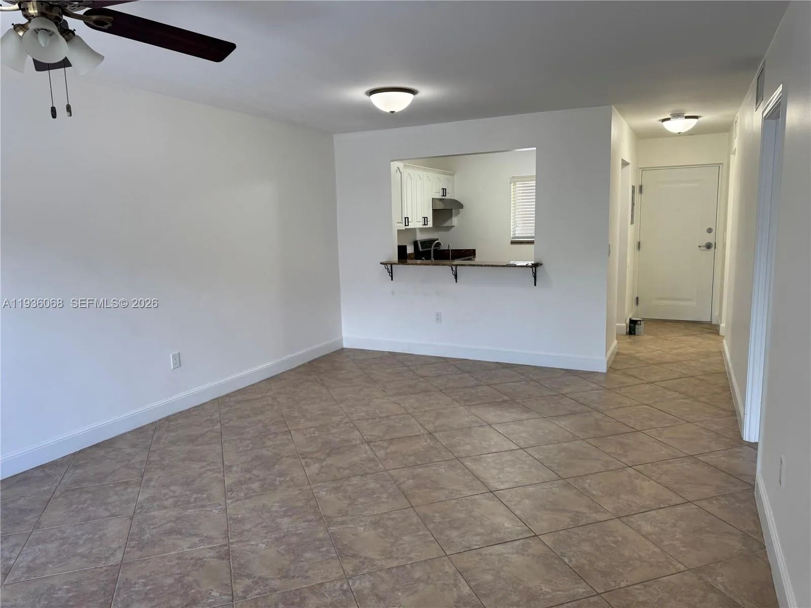 living room and dining area