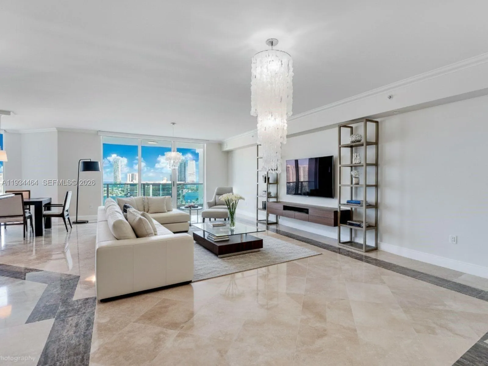 AI-generated virtual staging.