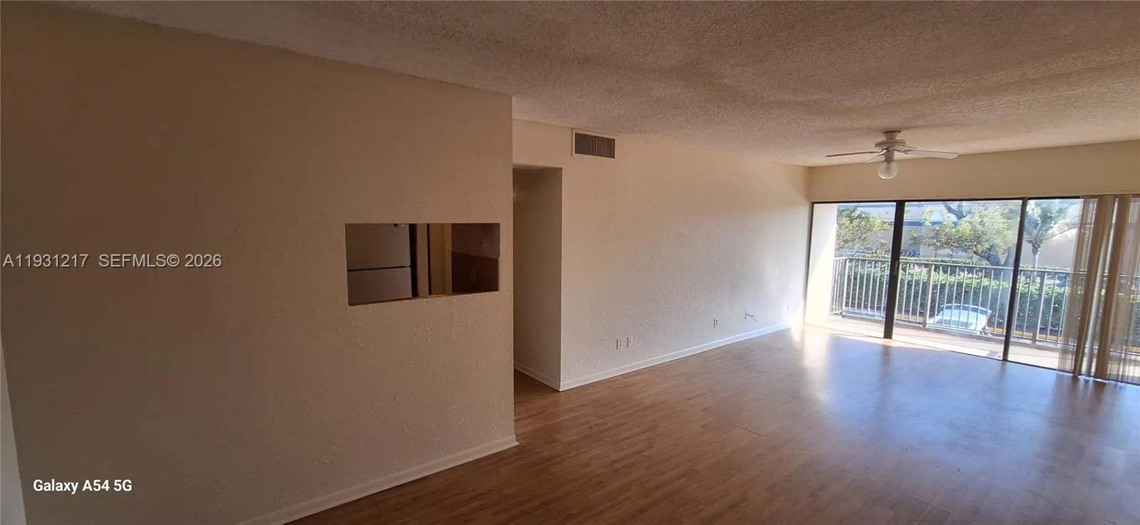 Parking spot can be viewed from bedroom and living room. Any stains seen on ceiling are old and repaired. New roof. Buyer can remove popcorn if desired.