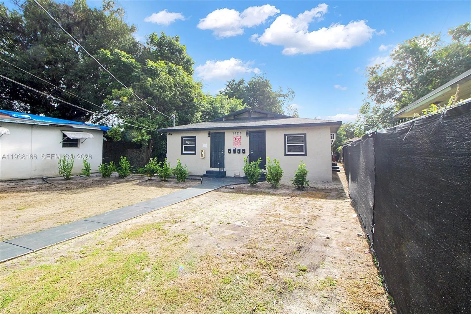 Large yard for off street parking.