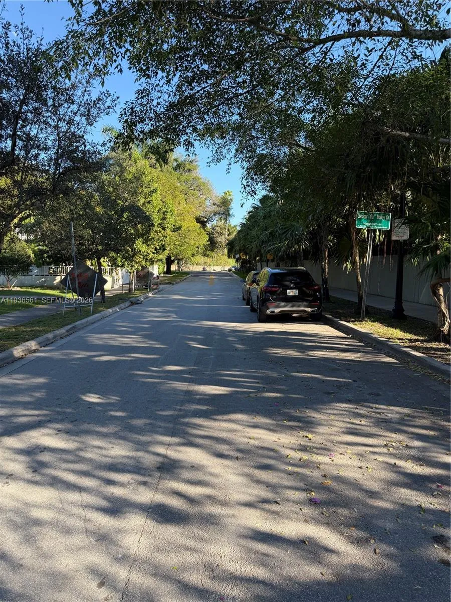 Street in front of community looking East.