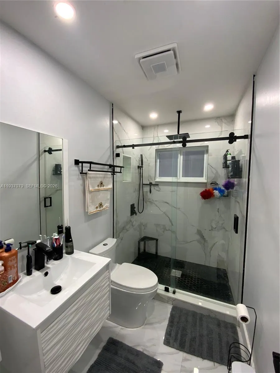 Hall bathroom with shower