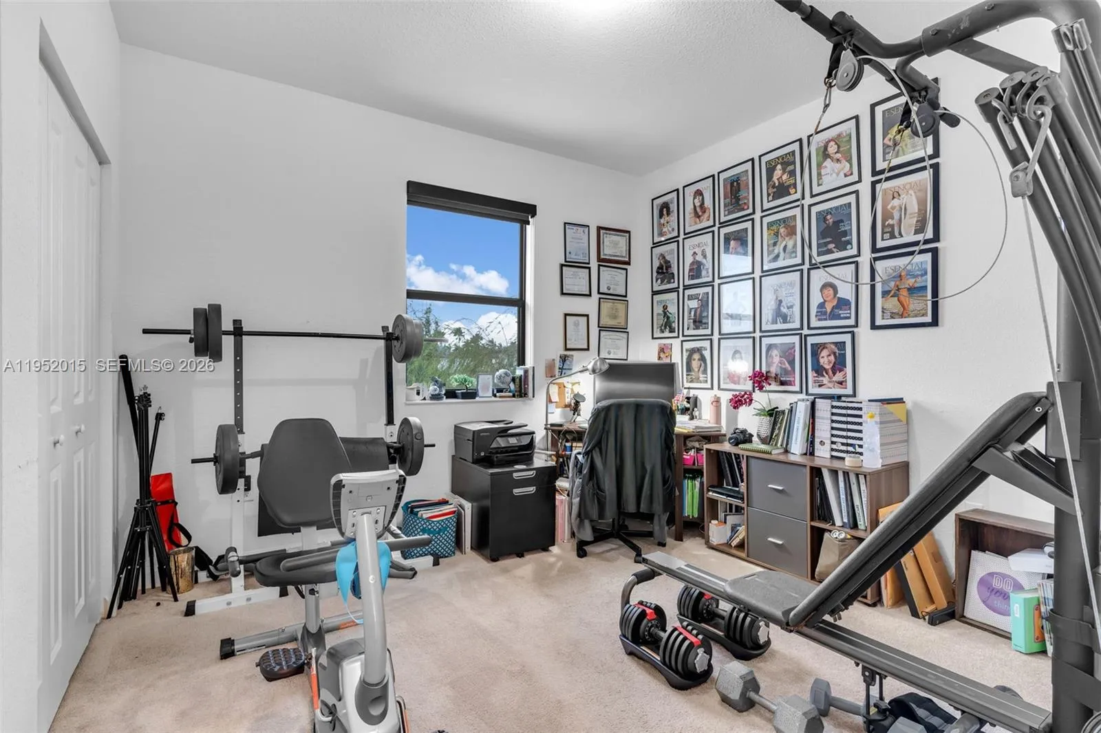 Bedroom used for Gym/Office