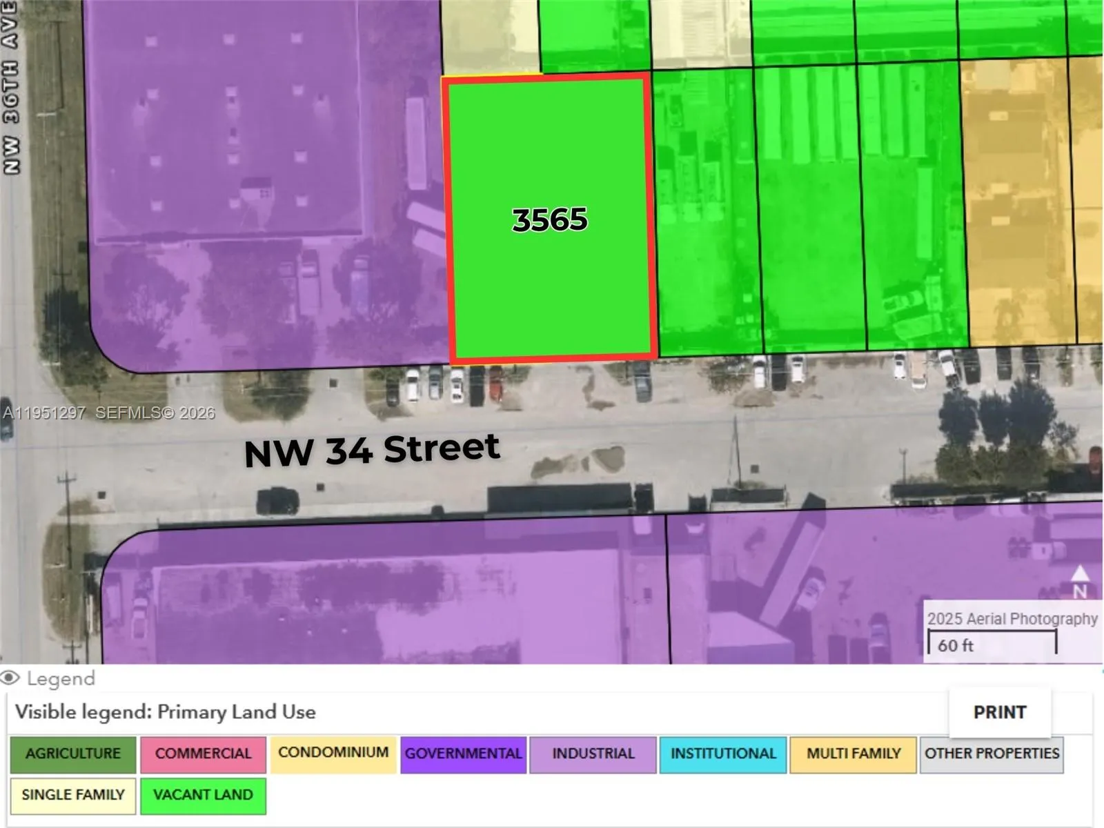 County land use: vacant industrial.