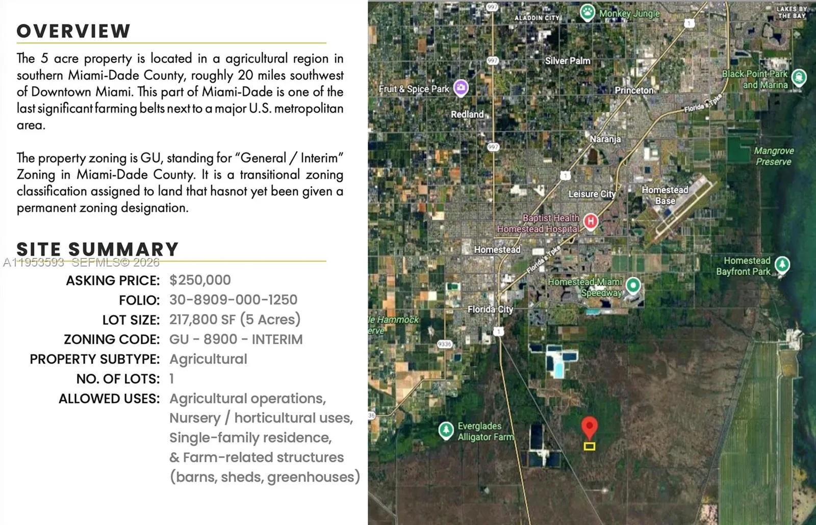 Sw Card Sound Rd, Homestead, Florida 33035, Homestead, Florida 33035, ,Land,For Sale,Sw Card Sound Rd, Homestead, Florida 33035,A11953593