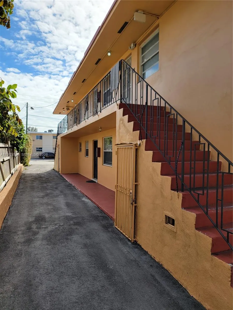 Rear stairs on east side of building