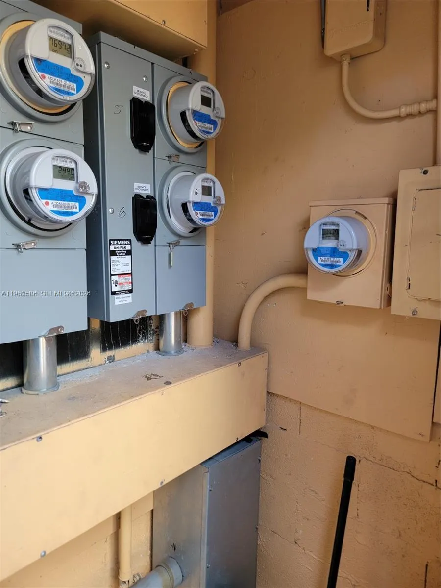 Electrical room, additional meter on side wall