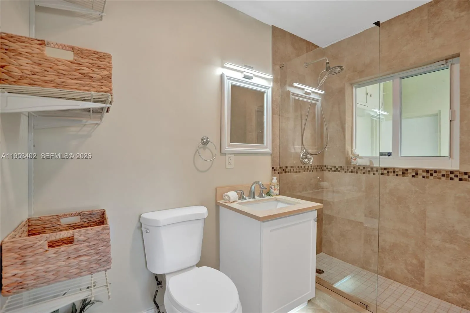 (1429) #2  -1BD 1BA, NEW installed shower glass, LED lights and fan.