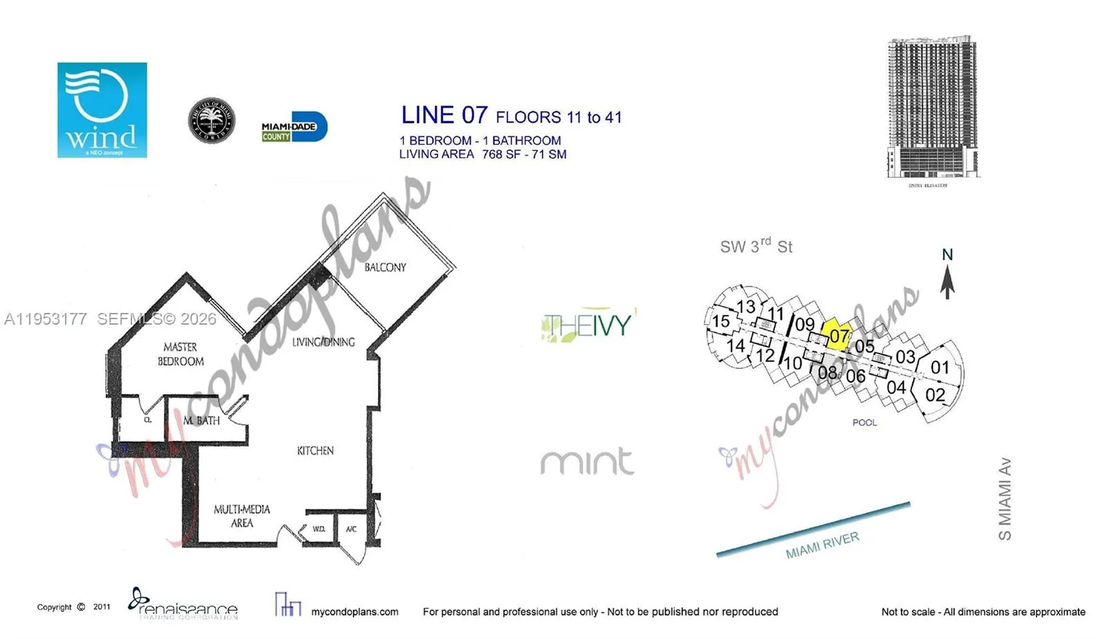 350 S Miami Ave 1907, Miami, Florida 33130, Miami, Florida 33130, 1 Bedroom Bedrooms, ,1 BathroomBathrooms,Residential,For Sale,350 S Miami Ave 1907, Miami, Florida 33130,A11953177