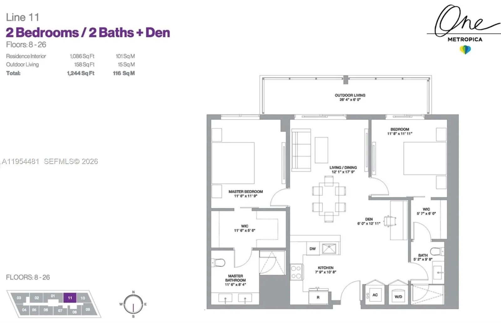 2000 Metropica Way 2511, Sunrise, Florida 33323, Sunrise, Florida 33323, 2 Bedrooms Bedrooms, ,2 BathroomsBathrooms,Residential Lease,For Rent,2000 Metropica Way 2511, Sunrise, Florida 33323,A11954481