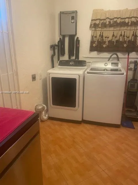 also serves as a utility room.