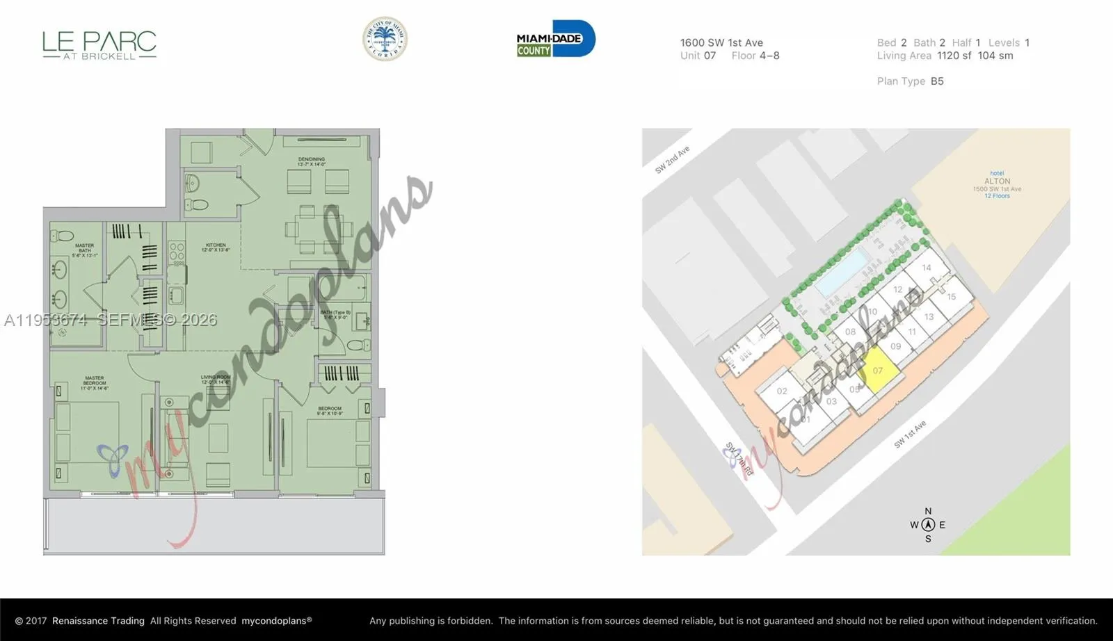 1600 Sw 1st Ave 807, Miami, Florida 33129, Miami, Florida 33129, 2 Bedrooms Bedrooms, ,2 BathroomsBathrooms,Residential Lease,For Rent,1600 Sw 1st Ave 807, Miami, Florida 33129,A11953674