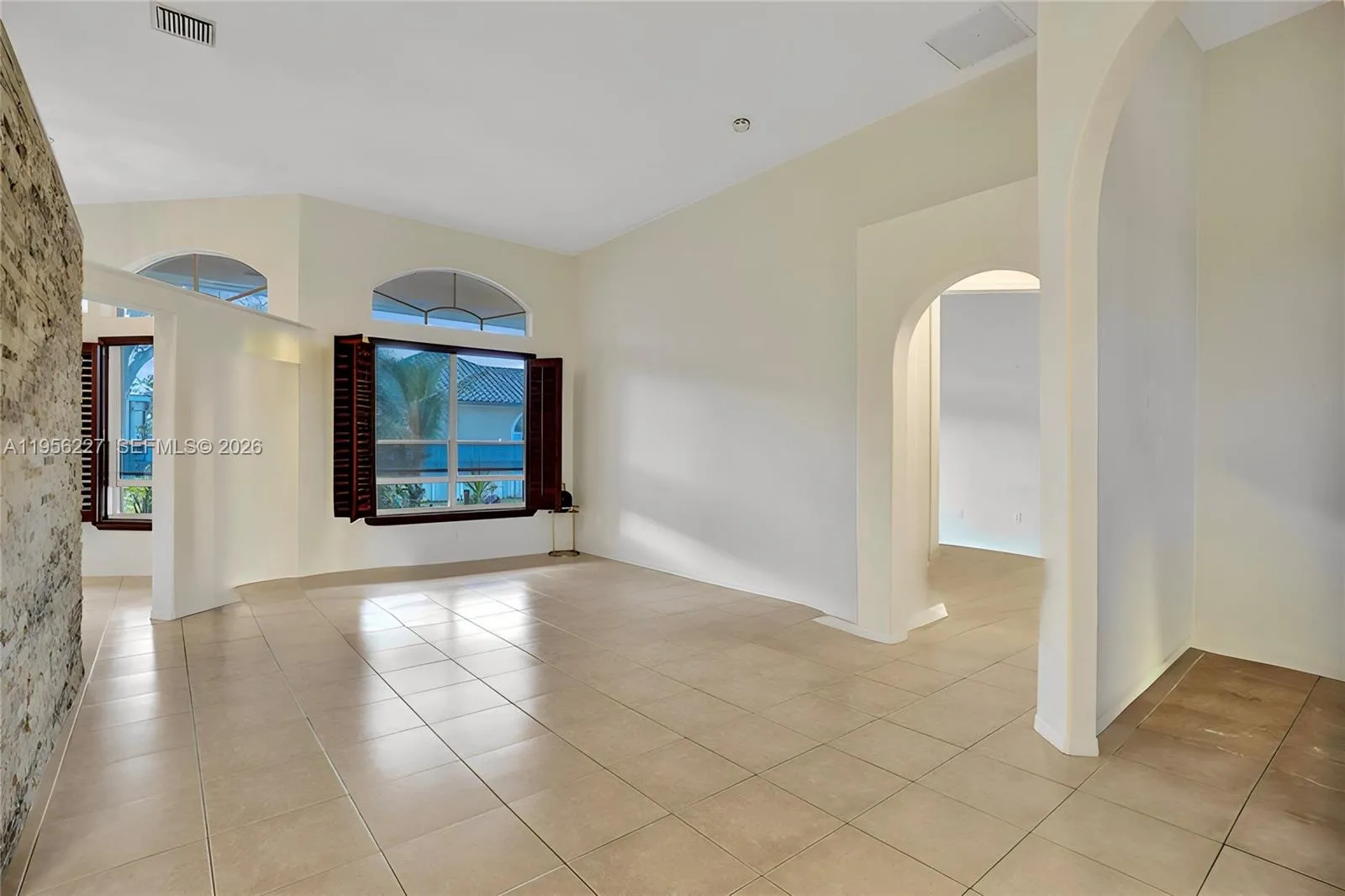 View from dining area