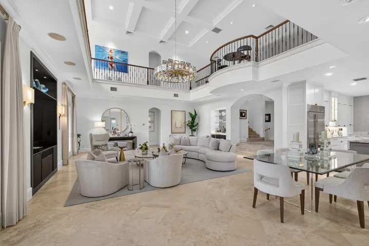 Family Room with Soaring Ceilings