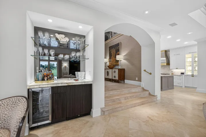 Bar with Lighted Cristallo Countertop