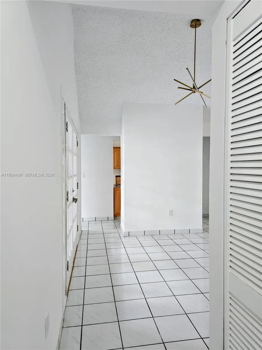Hallway towards dining and kitchen
