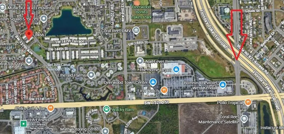 google map -5 minutes to FLTurnpike