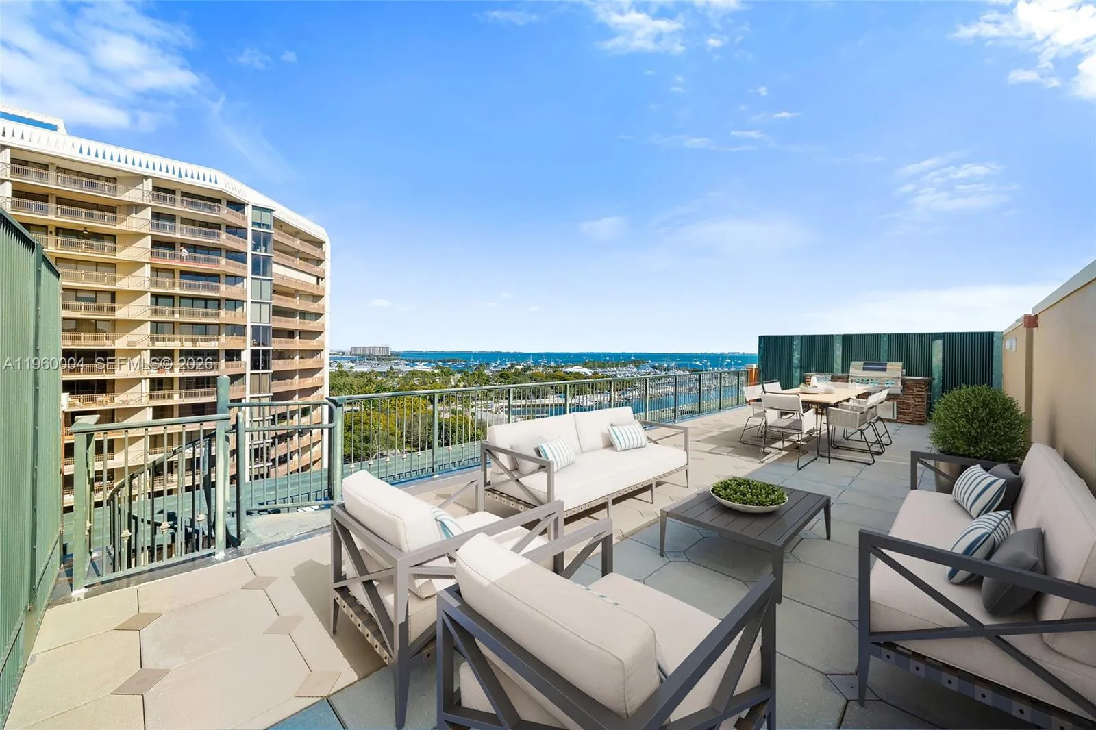 *Virtually Staged* Private roof top terrace offers over 750 sq.ft. of outdoor space with stunning views