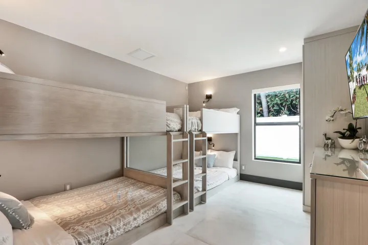 Four full size bunk beds