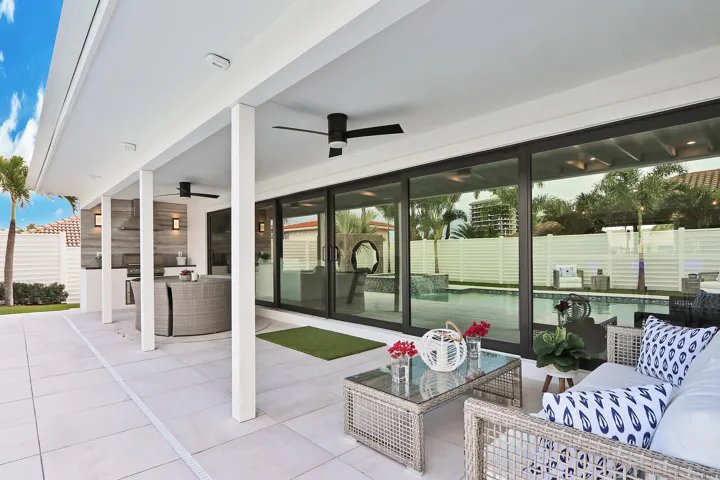 Covered outdoor seating