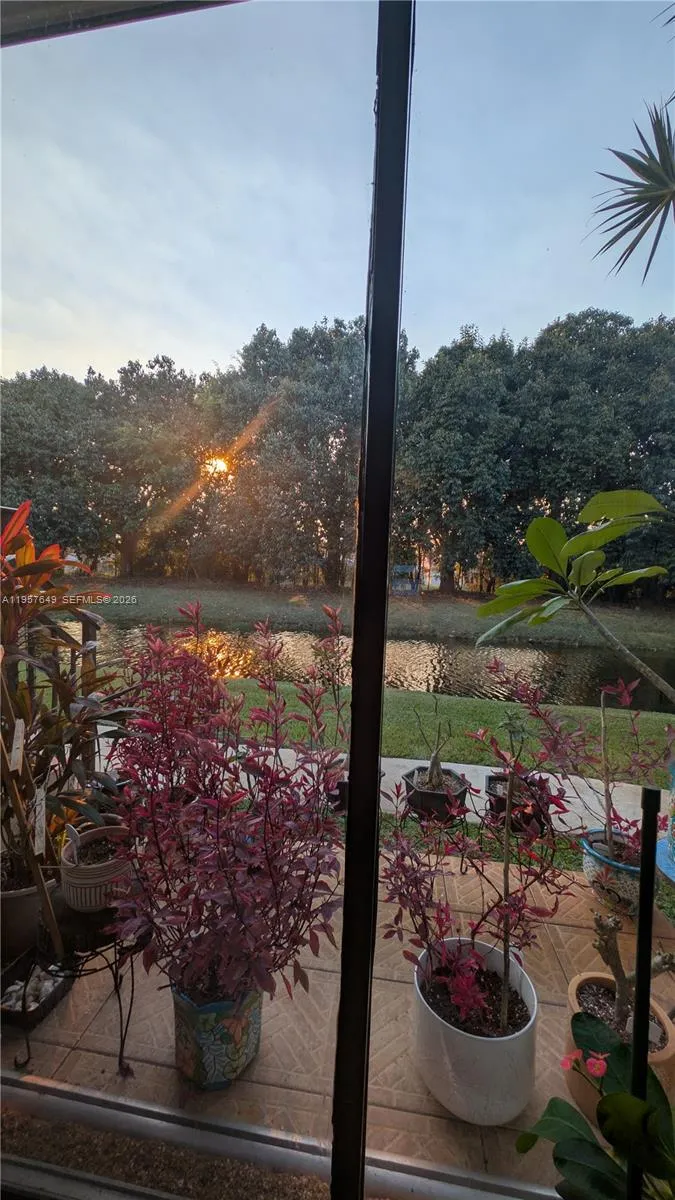 View from side sliding doors