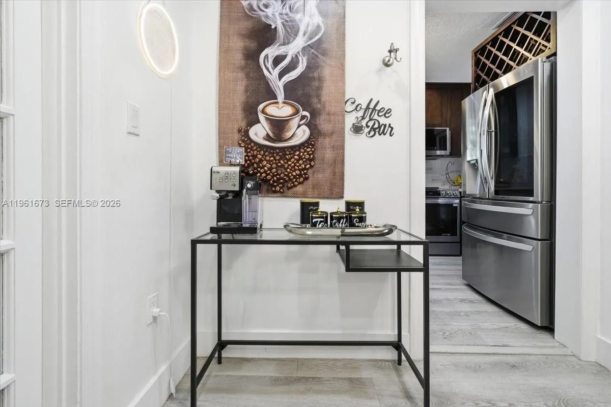 coffee area in dining room area