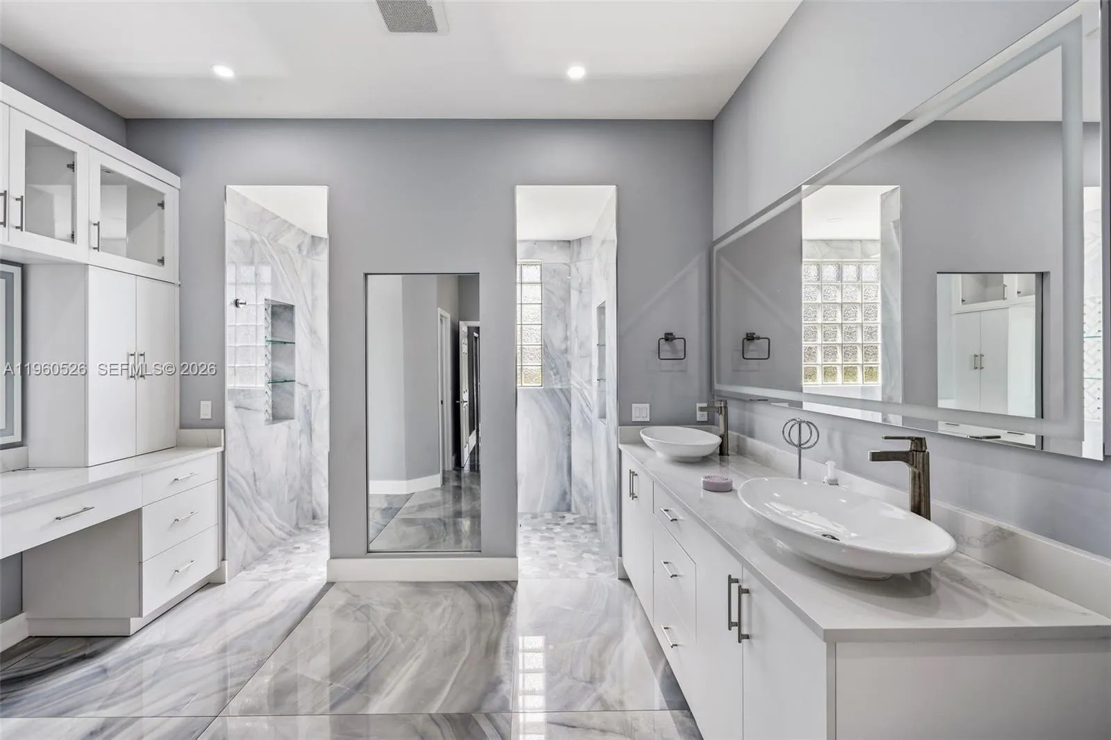Updated Master bath with walk-in shower