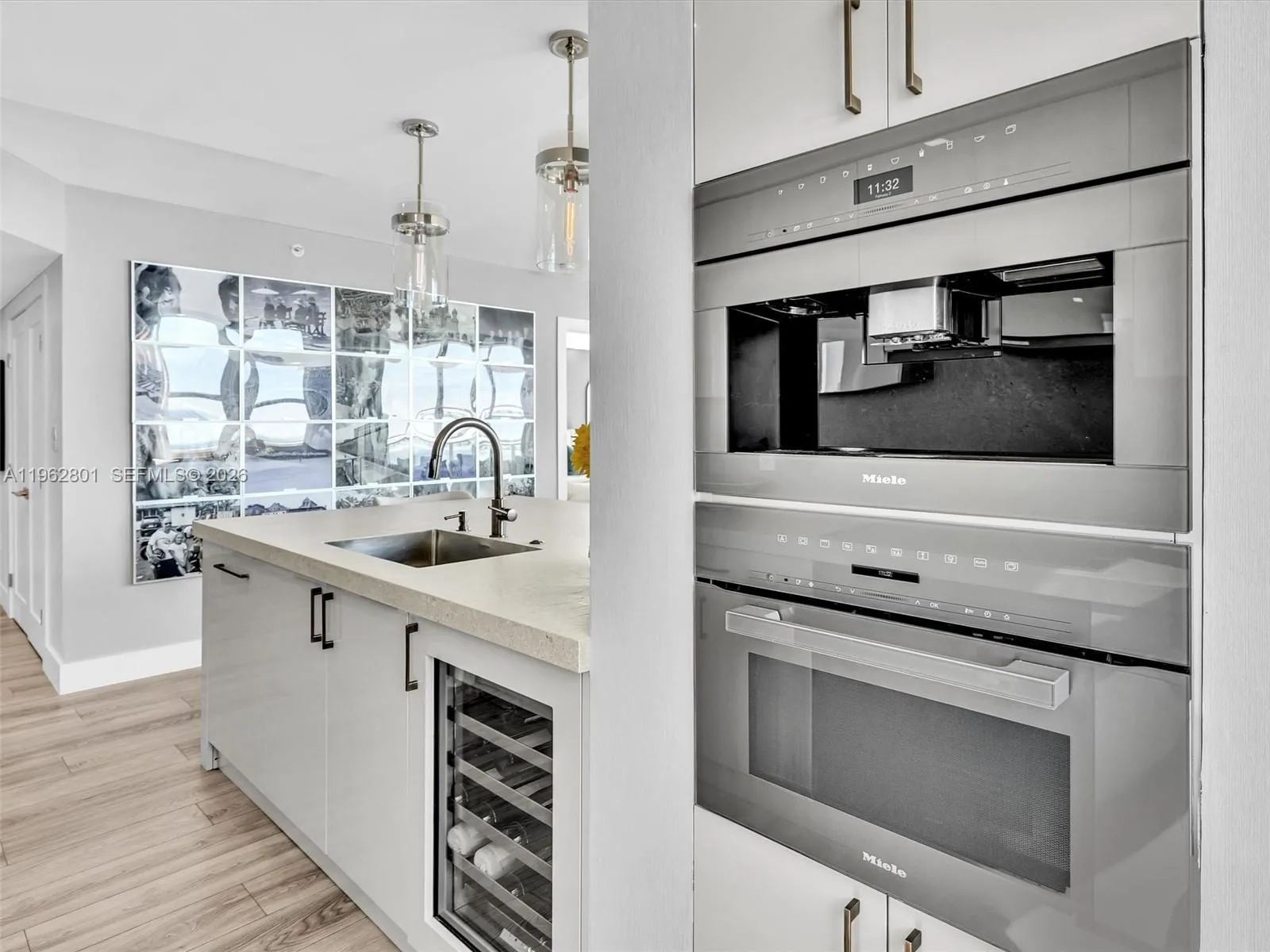 Built in Coffee machine and wine cooler