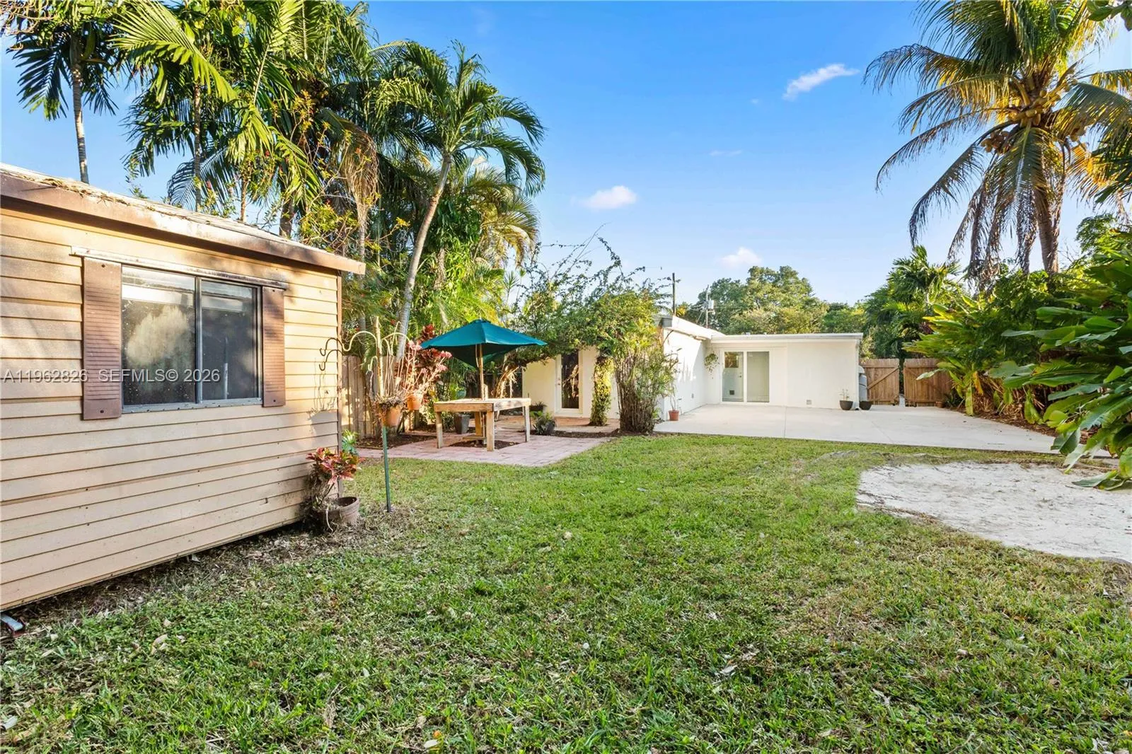 Outside shed