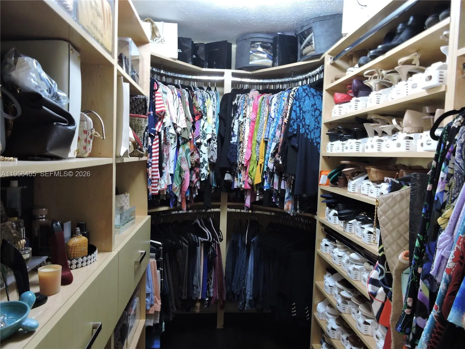 spacious master closet