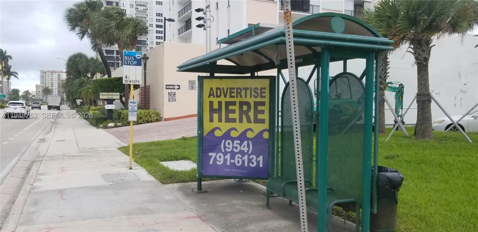 Public transportation right in front of the complex