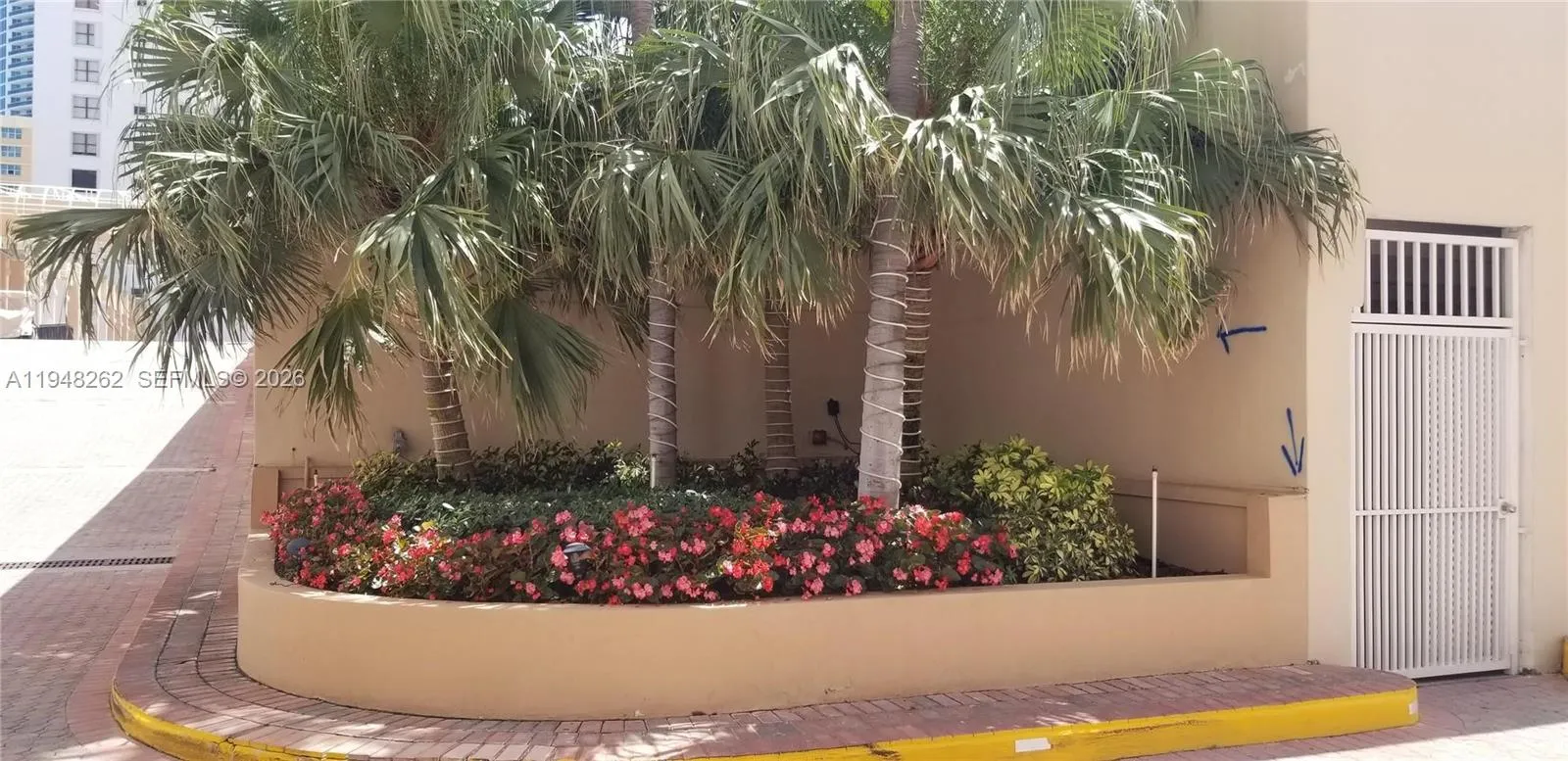 lots of greenery on the entrances and every where