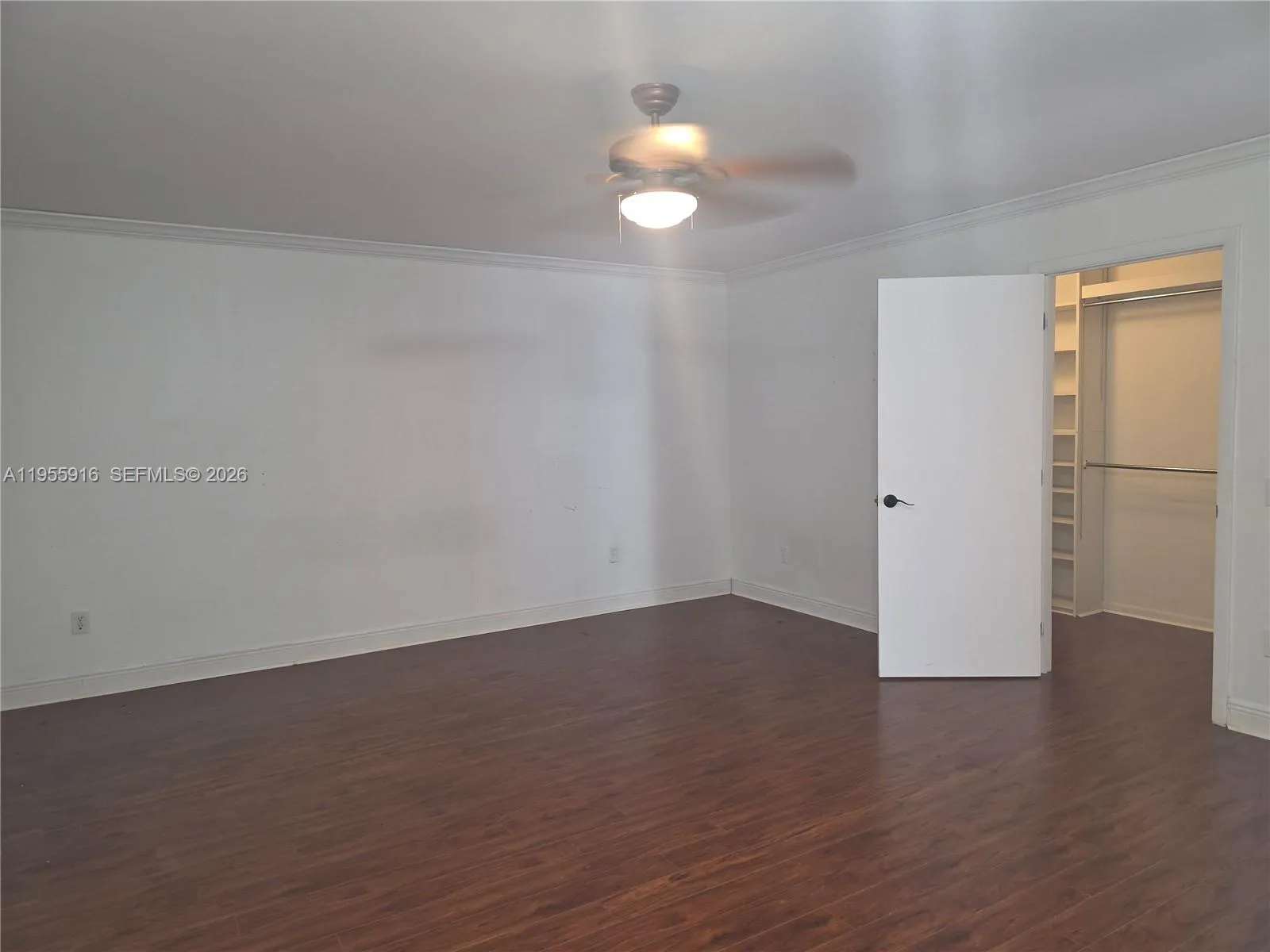 Primary large bedroom with plenty of closets.