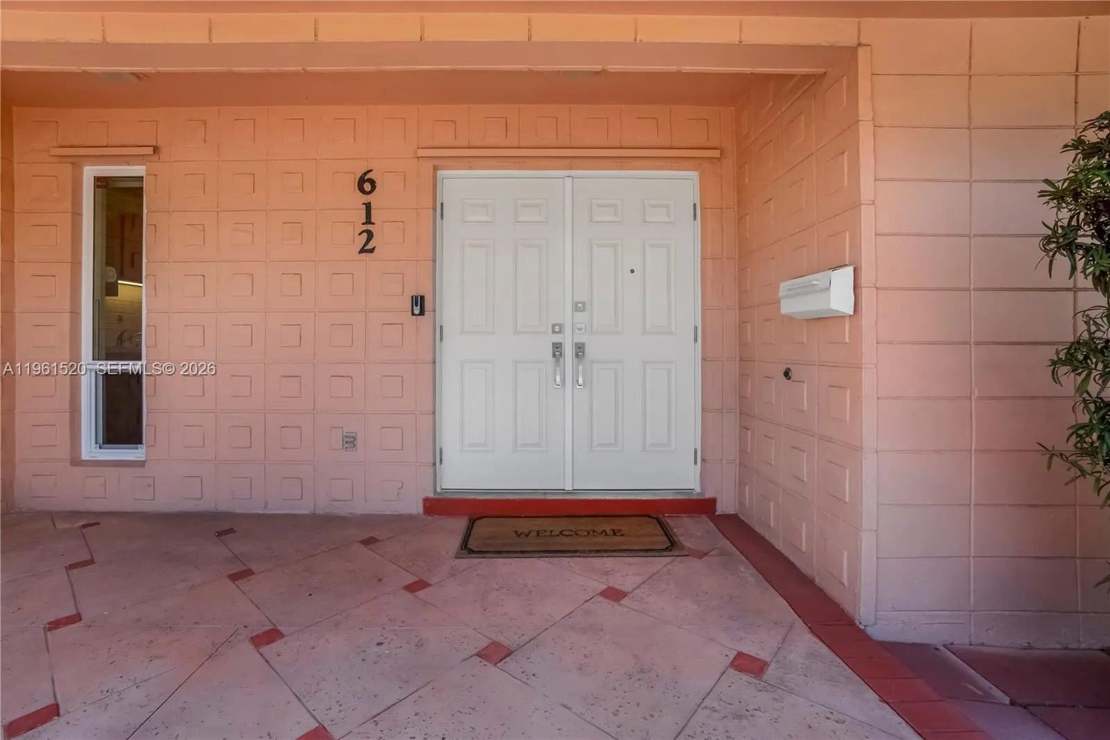 Spacious covered entry