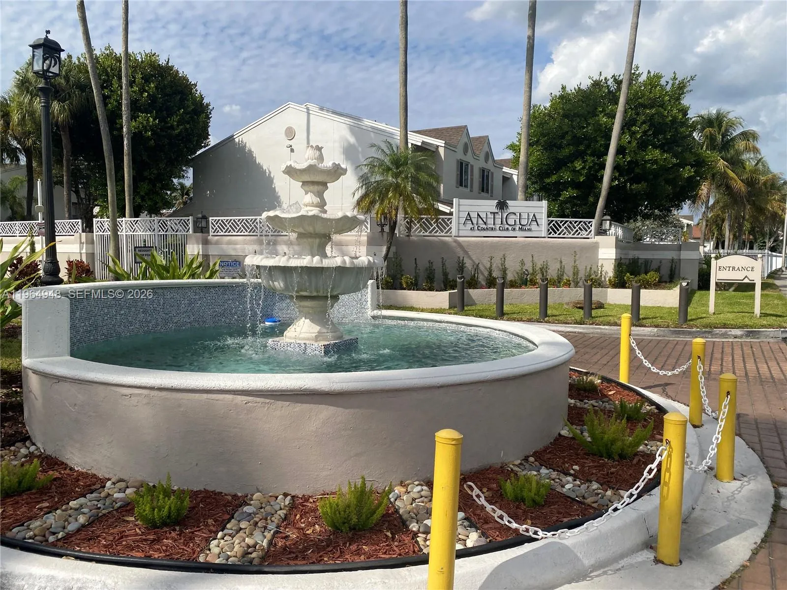 Welcoming fountain - ANTIGUA at Country Club of Miami