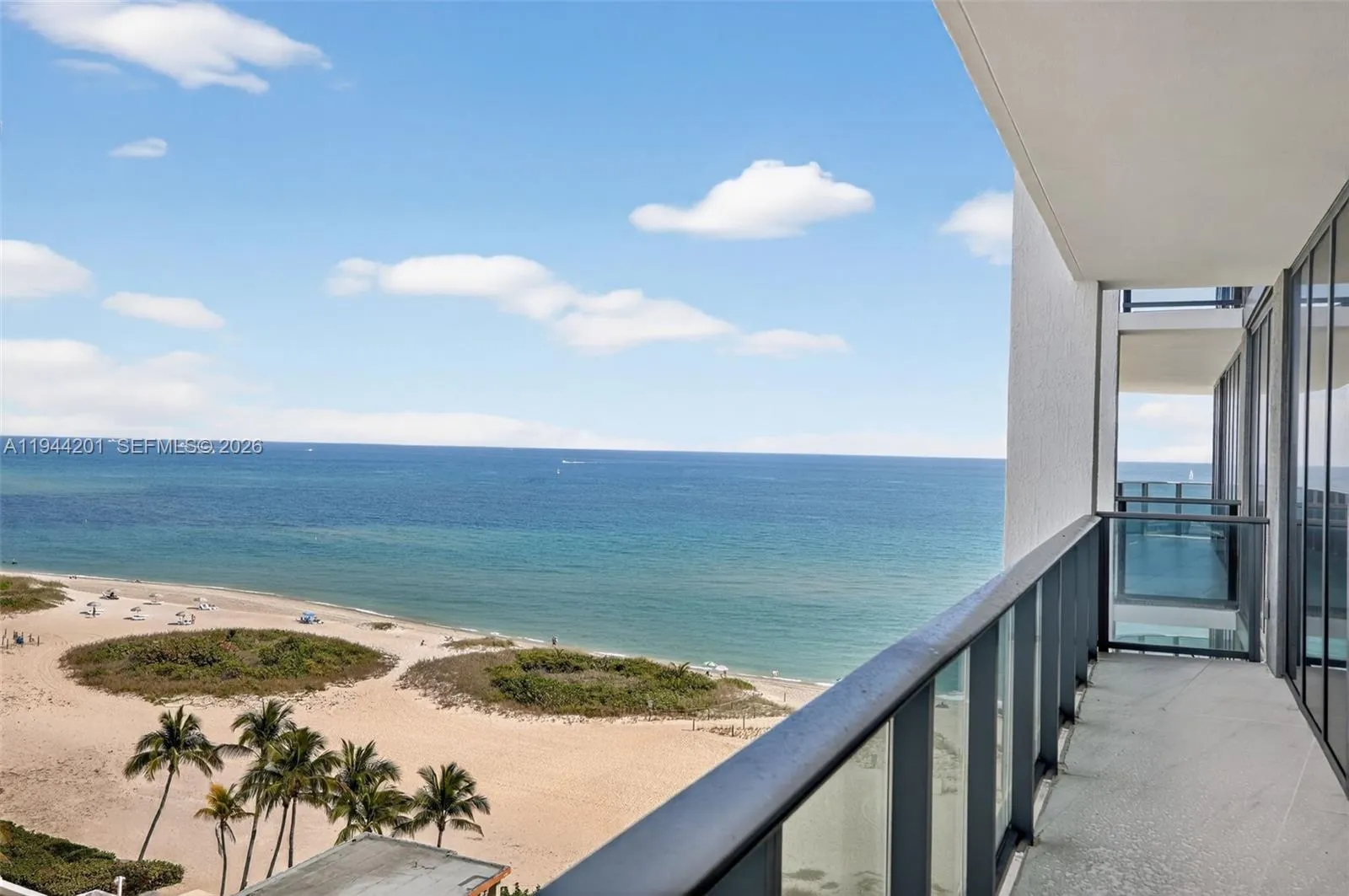 views to ocean from Bedroom #2 rear balcony