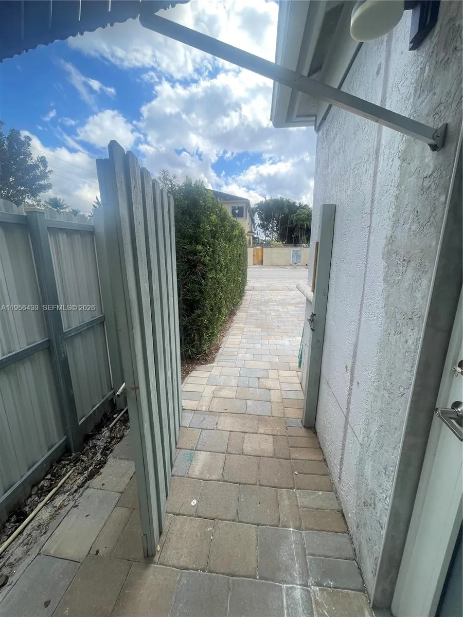Outside entry gate.