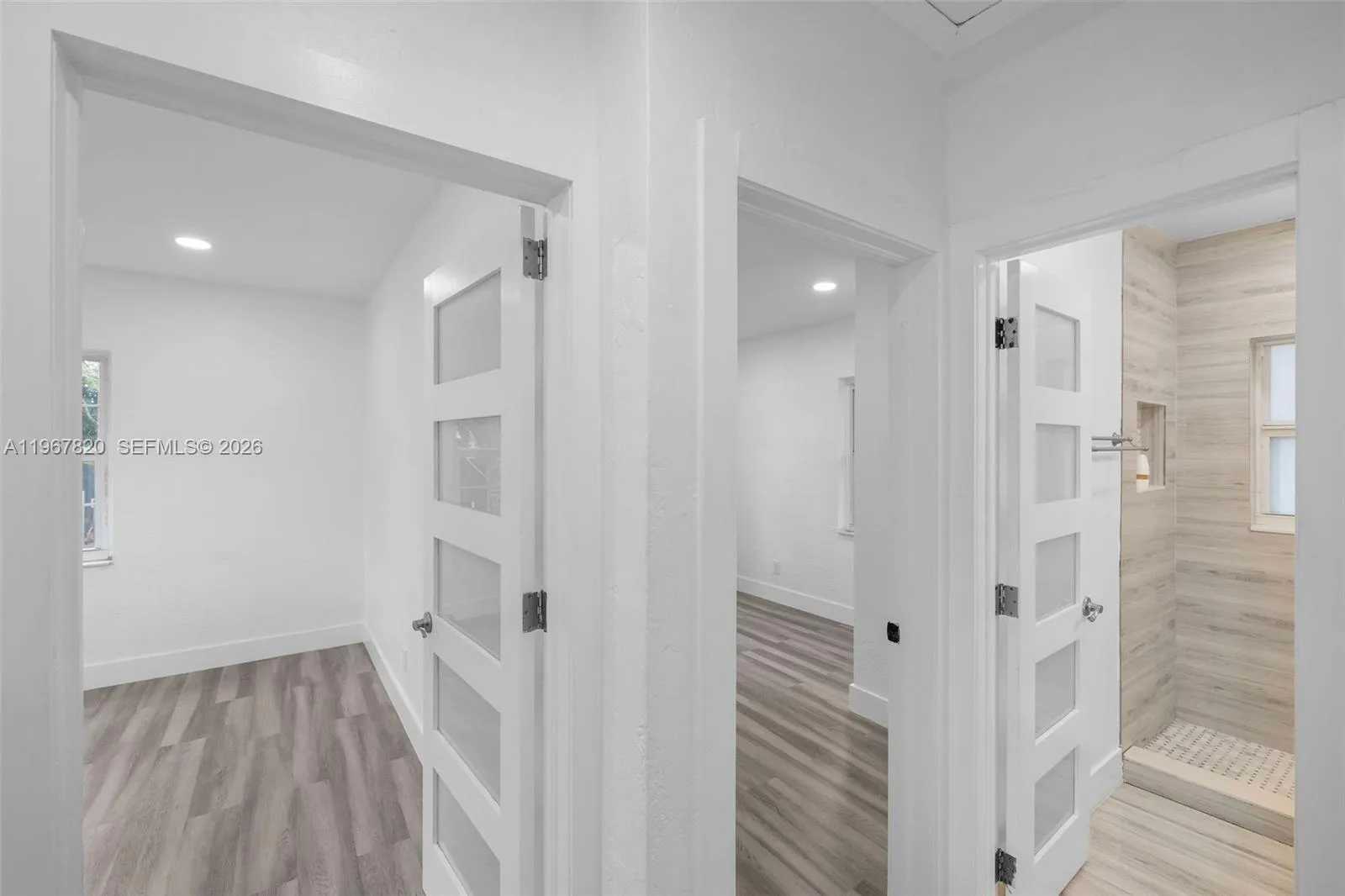 Hallway view to bedrooms
