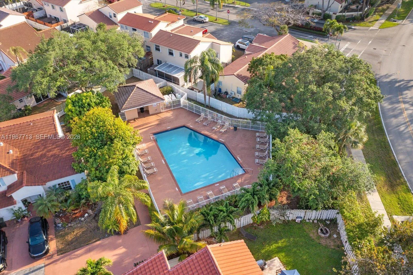 Community Pool aerial view