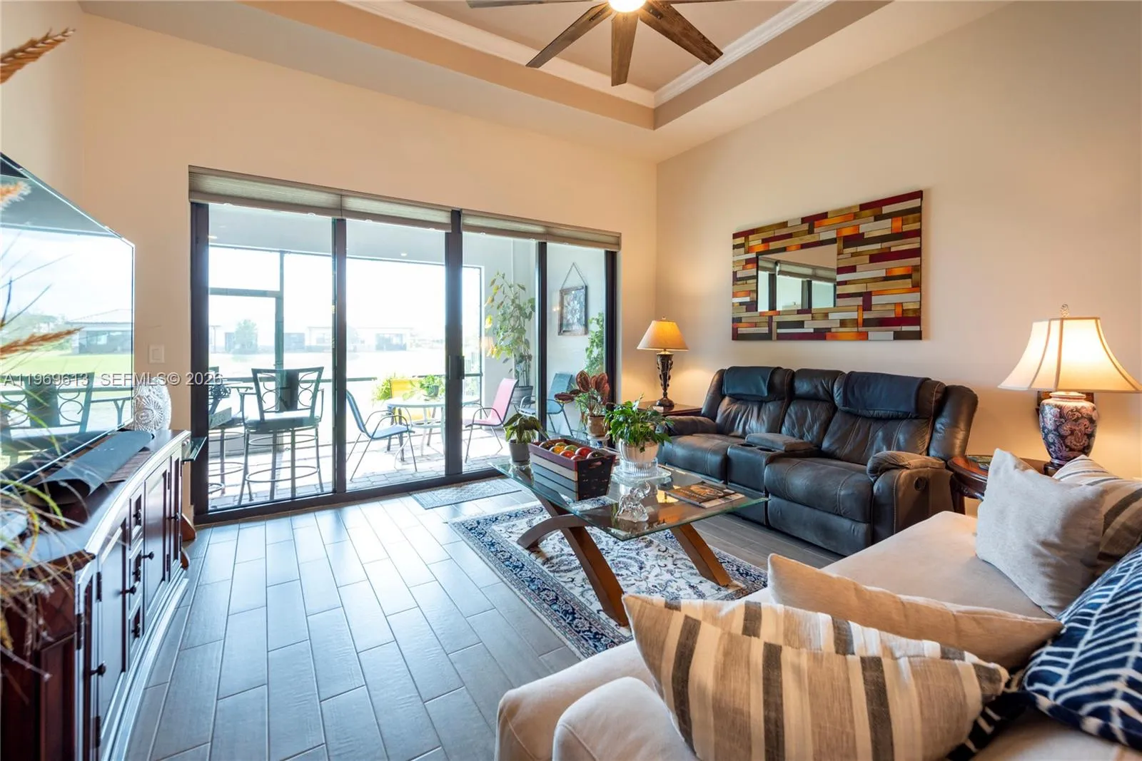 Living Room opens to enclosed porch