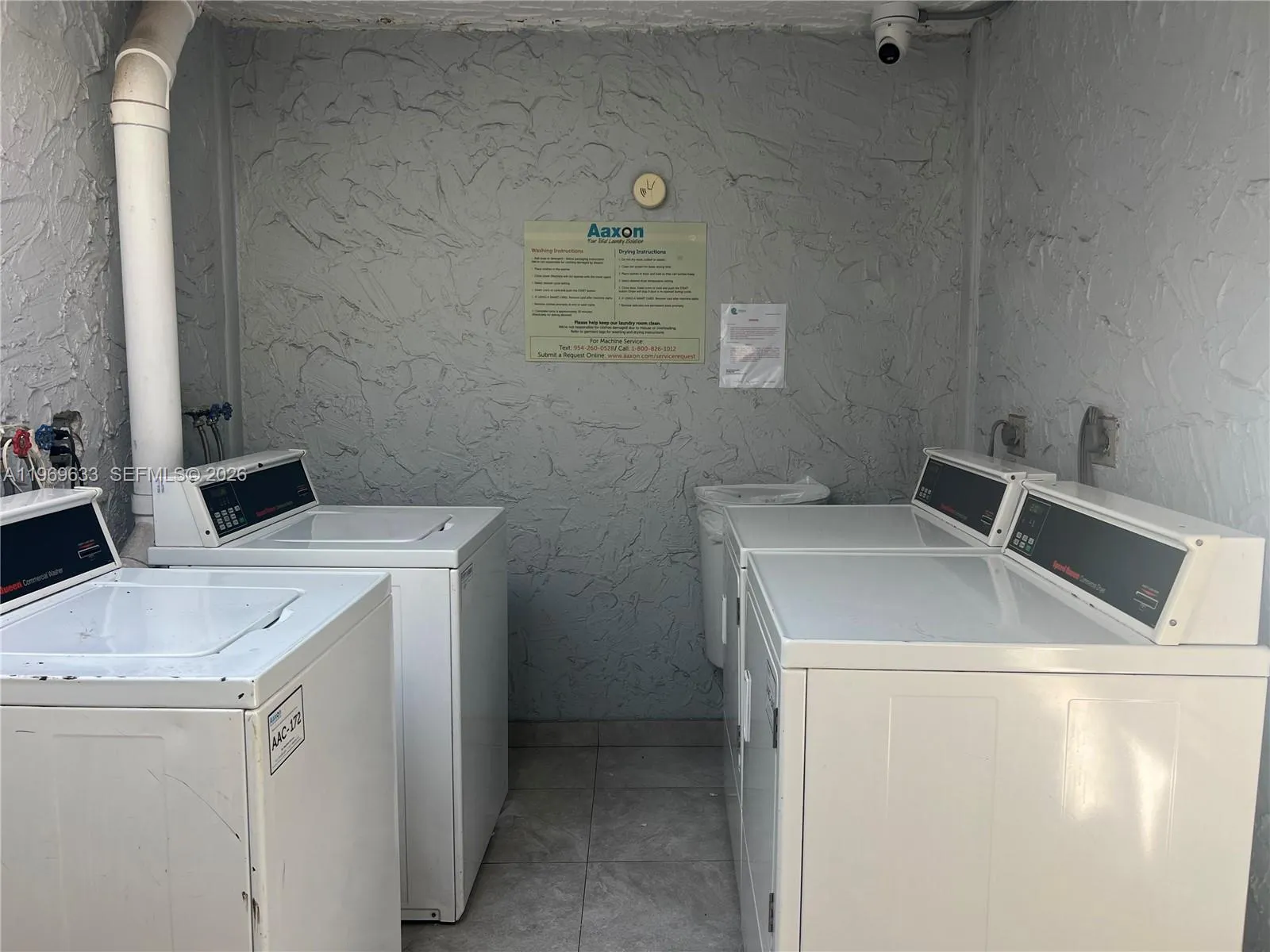 Laundry room in the building