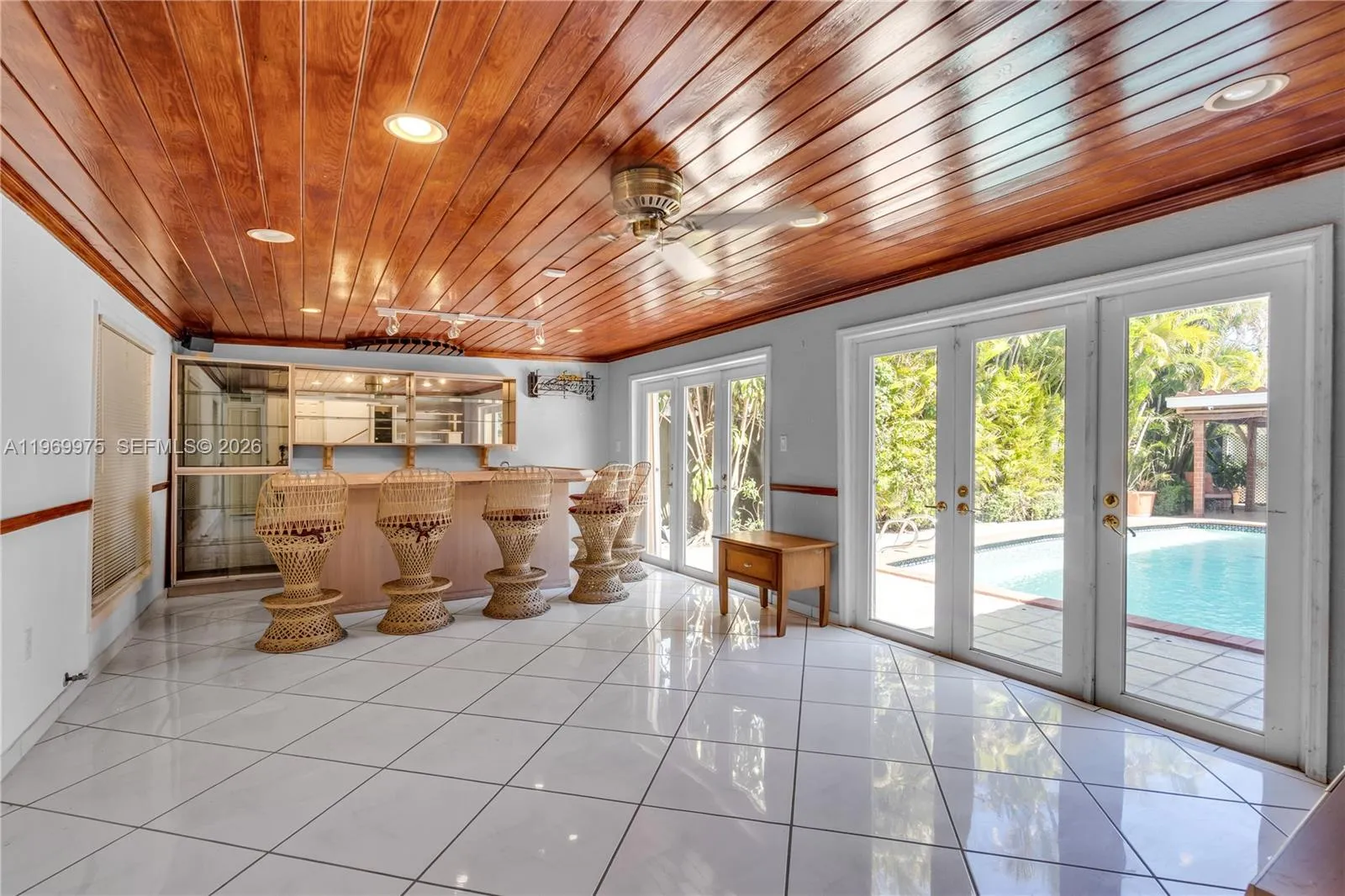 Lots of natural light with multiple french doors.